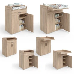 Wickelkommode "Lena" Sonoma 75 X 100 Cm Vicco 15 Wickelkommode "Lena" Sonoma 75 X 100 Cm Vicco -Möbel Store m4966 07 ol