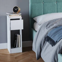 Nachttisch "Enton" Weiß 20 X 59.5 Cm 2er Set Vicco -Möbel Store m4968 05 ol