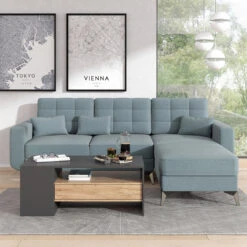 Couchtisch "Fabien" Goldkraft Eiche/Anthrazit 110 X 45 Cm Vicco -Möbel Store m4970 04 ol