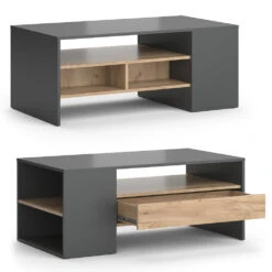 Couchtisch "Fabien" Goldkraft Eiche/Anthrazit 110 X 45 Cm Vicco -Möbel Store m4970 06 ol