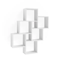 Wandregal "Leda" Weiß 82 X 95 Cm Vicco