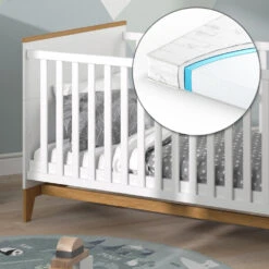 Babybett "Malia" Weiß/Eiche 80x140 Cm Mit Matratze Vitalispa 13 Babybett "Malia" Weiß/Eiche 80x140 Cm Mit Matratze Vitalispa -Möbel Store m5007 05 mat ol