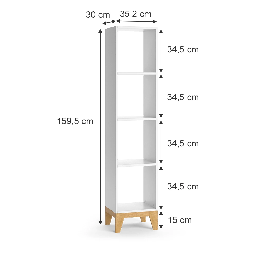 Kinderregal "Malia" Weiß/Eiche 35.2 X 159.5 Cm Vicco 5 Kinderregal "Malia" Weiß/Eiche 35.2 X 159.5 Cm Vicco – Bild 3