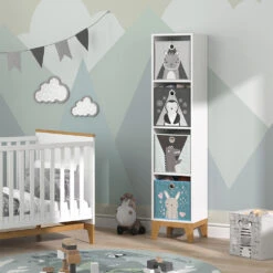 Kinderregal "Malia" Weiß/Eiche 35.2 X 159.5 Cm Vicco 13 Kinderregal "Malia" Weiß/Eiche 35.2 X 159.5 Cm Vicco -Möbel Store m5010 04 ol