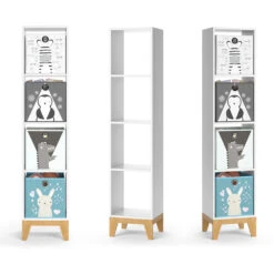 Kinderregal "Malia" Weiß/Eiche 35.2 X 159.5 Cm Vicco 16 Kinderregal "Malia" Weiß/Eiche 35.2 X 159.5 Cm Vicco -Möbel Store m5010 07 ol