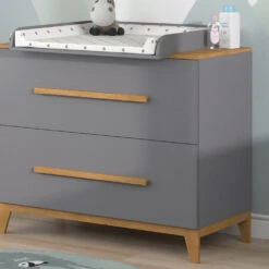 Wickelkommode "Malia" Grau/Eiche 108 X 98 Cm Vitalispa -Möbel Store m5011 05 ol