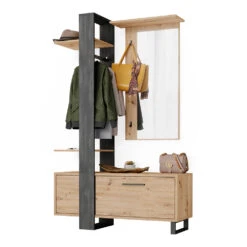 Garderobe "Porto" Artisan-Eiche/Schwarz 120 X 192 Cm Vicco -Möbel Store m5031 07 ol