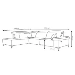 Sofa L Form "James" Grau 301 X 218 Cm Linke Ecke Vitalispa -Möbel Store m5043 03 ol