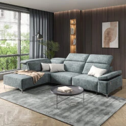 Sofa L Form "James" Grau 301 X 218 Cm Linke Ecke Vitalispa -Möbel Store m5043 04 ol