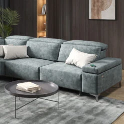 Sofa L Form "James" Grau 301 X 218 Cm Linke Ecke Vitalispa -Möbel Store m5043 05 ol