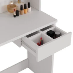 Schminktisch "Dekos" Weiß 75 Cm Mit LED-Spiegel Und Hocker Vicco -Möbel Store m5124 led hw 06 ol