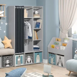 Kinderkleiderschrank "Luigi" Grau 104.4 X 173.8 Cm Vicco -Möbel Store m5151 04 ol