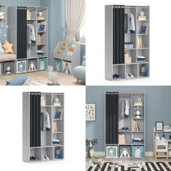 Kinderkleiderschrank "Luigi" Grau 104.4 X 173.8 Cm Vicco -Möbel Store m5151 08 ol