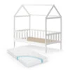 Hausbett "Skandi" Weiß 167 X 87 Cm Mit Matratze Vitalispa