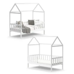 Hausbett "Skandi" Weiß 167 X 87 Cm Mit Matratze Vitalispa -Möbel Store m5191 m 07 ol