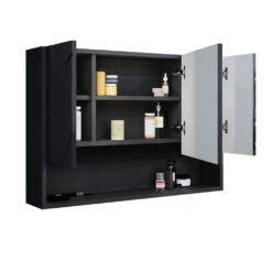 Bad Spiegelschrank "Irma" Anthrazit Hochglanz 80 X 55 Cm Vicco -Möbel Store m5204 06 ol