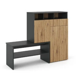 Schuhschrank "Selena" Anthrazit/Eiche 125 X 102 Cm Vicco