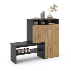 Schuhschrank "Selena" Anthrazit/Eiche 125 X 102 Cm Vicco -Möbel Store m5214 07 ol