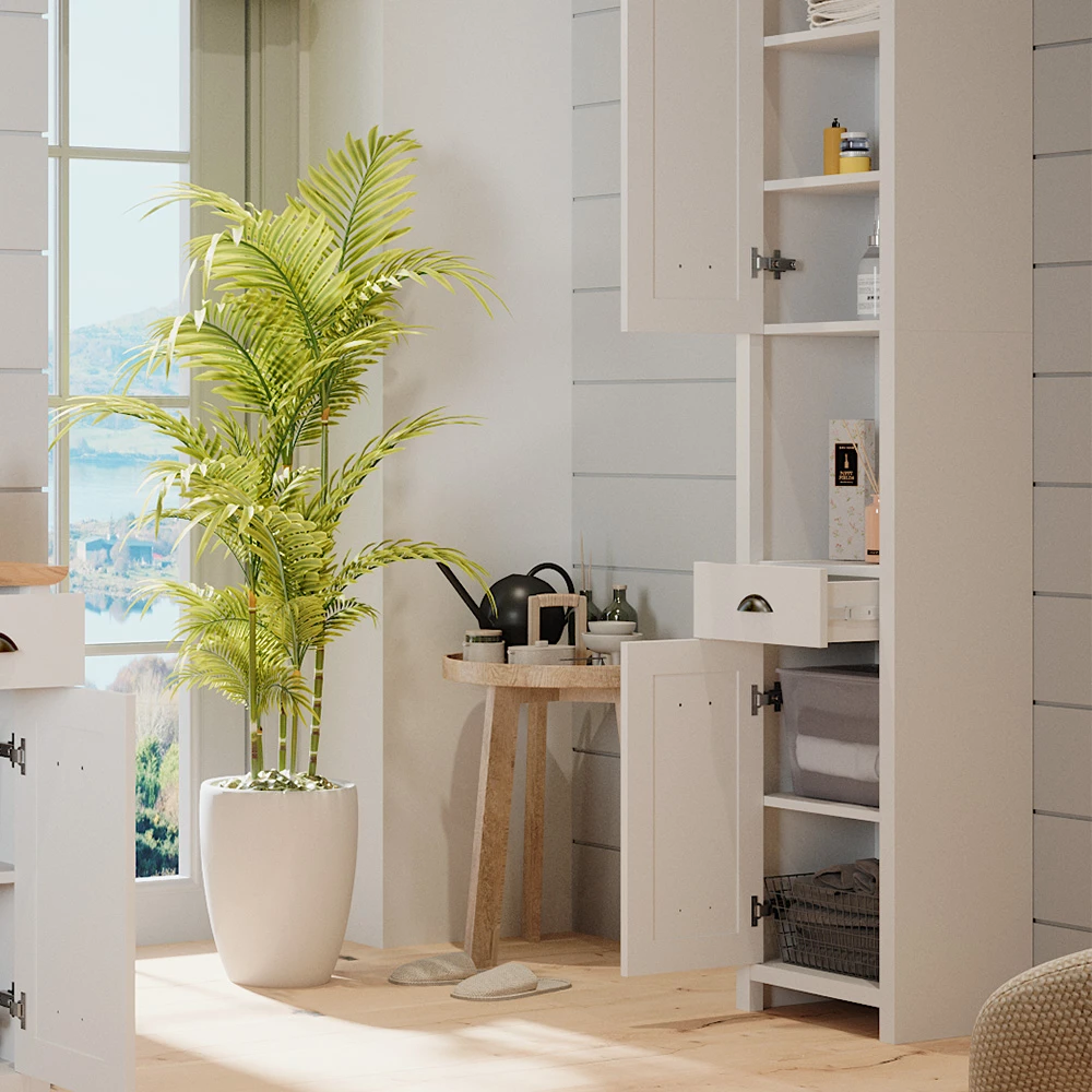 Badschrank "Nino" Weiß/Artisan-Eiche 39.2 X 190.5 Cm Vicco 7 Badschrank "Nino" Weiß/Artisan-Eiche 39.2 X 190.5 Cm Vicco – Bild 5