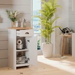 Midischrank "Nino" Weiß/Artisan-Eiche 39.2 X 79 Cm Vicco -Möbel Store m5220 05 ol