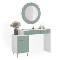 Schminktisch "Arles" Grün/Weiß 120 Cm Vicco 16 Schminktisch "Arles" Grün/Weiß 120 Cm Vicco -Möbel Store m5229 07 ol