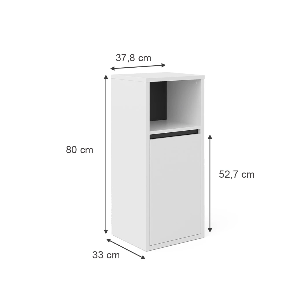 Midischrank "Viola" Weiß/Anthrazit 38 X 80 Cm Vicco 5 Midischrank "Viola" Weiß/Anthrazit 38 X 80 Cm Vicco – Bild 3