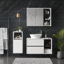 Midischrank "Viola" Weiß/Anthrazit 38 X 80 Cm Vicco 13 Midischrank "Viola" Weiß/Anthrazit 38 X 80 Cm Vicco -Möbel Store m5231 04 ol