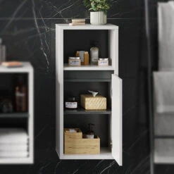 Midischrank "Viola" Weiß/Anthrazit 38 X 80 Cm Vicco 14 Midischrank "Viola" Weiß/Anthrazit 38 X 80 Cm Vicco -Möbel Store m5231 05 ol