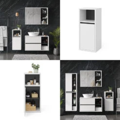 Midischrank "Viola" Weiß/Anthrazit 38 X 80 Cm Vicco 17 Midischrank "Viola" Weiß/Anthrazit 38 X 80 Cm Vicco -Möbel Store m5231 08 ol