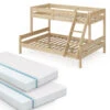Etagenbett "Everest" Naturholz 140x200 / 90x200 Cm Mit 2 Matratzen Vitalispa 1 Etagenbett "Everest" Naturholz 140x200 / 90x200 Cm Mit 2 Matratzen Vitalispa -Möbel Store m5232 matr 01 ol