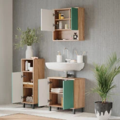 Midischrank "Agasta" Mintgrün/Sonoma 30 X 87.2 Cm Vicco -Möbel Store m5263 05 ol