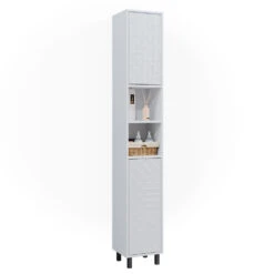 Badschrank "Agasta" Weiß Hochglanz 30 X 190.3 Cm Vicco 15 Badschrank "Agasta" Weiß Hochglanz 30 X 190.3 Cm Vicco -Möbel Store m5264 07 ol