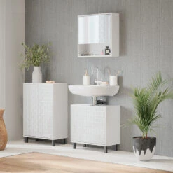 Midischrank "Agasta" Weiß Hochglanz 56.2 X 83.2 Cm Vicco -Möbel Store m5267 04 ol