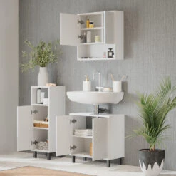 Midischrank "Agasta" Weiß Hochglanz 30 X 87.2 Cm Vicco -Möbel Store m5268 05 ol