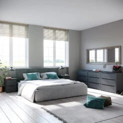 Sideboard "Ruben" Anthrazit 160.2 X 77.6 Cm Vicco 13 Sideboard "Ruben" Anthrazit 160.2 X 77.6 Cm Vicco -Möbel Store m5326 04 ol