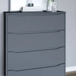 Sideboard "Ruben" Anthrazit 80.2 X 101.6 Cm Mit 4 Schubladen Vicco -Möbel Store m5327 05 ol