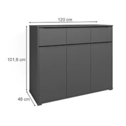Sideboard "Ruben" Anthrazit 120 X 101.6 Cm Vicco -Möbel Store m5329 03 ol