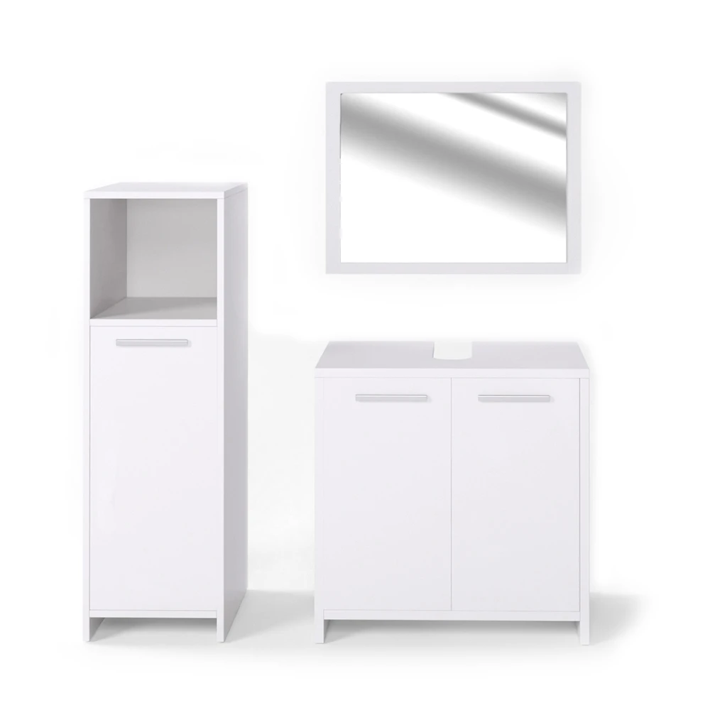 Badmöbel Set "Kiko" Weiß 3 Teile Vicco 3 Badmöbel Set "Kiko" Weiß 3 Teile Vicco