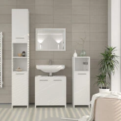 Badmöbel Set "Kiko" Weiß 3 Teile Vicco 12 Badmöbel Set "Kiko" Weiß 3 Teile Vicco -Möbel Store m532 04 ol