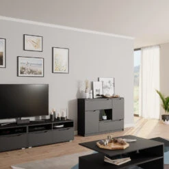 Sideboard "Ruben" Anthrazit 120 X 84 Cm Vicco -Möbel Store m5330 04 ol