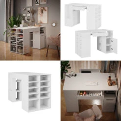 Schreibtisch "Victoria" Weiß 135.2 X 68 Cm Vicco -Möbel Store m5334 08 new ol