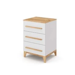 Sideboard "Malia" Weiß/Eiche 60 X 88 Cm Vitalispa