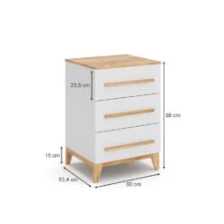 Sideboard "Malia" Weiß/Eiche 60 X 88 Cm Vitalispa 11 Sideboard "Malia" Weiß/Eiche 60 X 88 Cm Vitalispa -Möbel Store m5365 03 ol