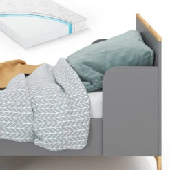 Kinderbett "Malia" Grau/Eiche 80x160 Cm Mit Matratze Vitalispa -Möbel Store m5367 05 mat ol