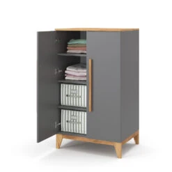 Kinderkleiderschrank "Malia" Grau/Eiche 70 X 120 Cm Vitalispa -Möbel Store m5368 07 ol