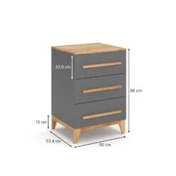 Sideboard "Malia" Grau/Eiche 60 X 88 Cm Vitalispa 11 Sideboard "Malia" Grau/Eiche 60 X 88 Cm Vitalispa -Möbel Store m5369 03 ol