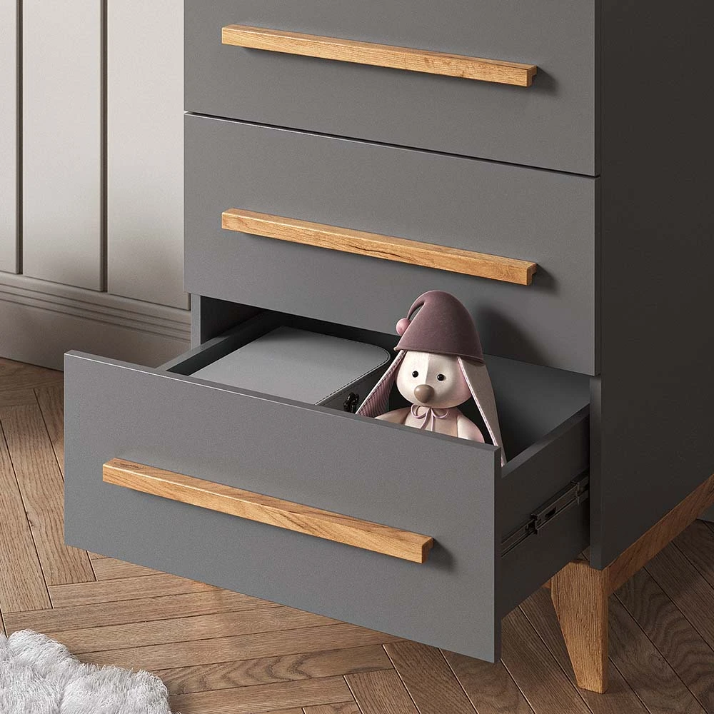 Sideboard "Malia" Grau/Eiche 60 X 88 Cm Vitalispa 7 Sideboard "Malia" Grau/Eiche 60 X 88 Cm Vitalispa – Bild 5