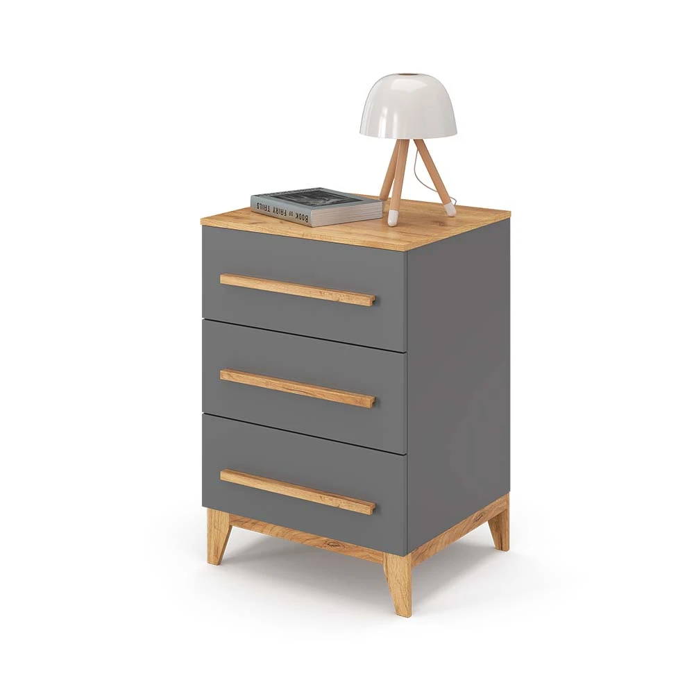 Sideboard "Malia" Grau/Eiche 60 X 88 Cm Vitalispa 9 Sideboard "Malia" Grau/Eiche 60 X 88 Cm Vitalispa – Bild 7