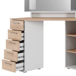 Eckschminktisch "Sofia" Weiß/Sonoma/Sonoma 128.4 Cm Vicco 15 Eckschminktisch "Sofia" Weiß/Sonoma/Sonoma 128.4 Cm Vicco -Möbel Store m5420 06 ol