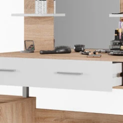 Schminktisch "Maria" Weiß/Sonoma/Sonoma 132 Cm Vicco -Möbel Store m5422 06 ol